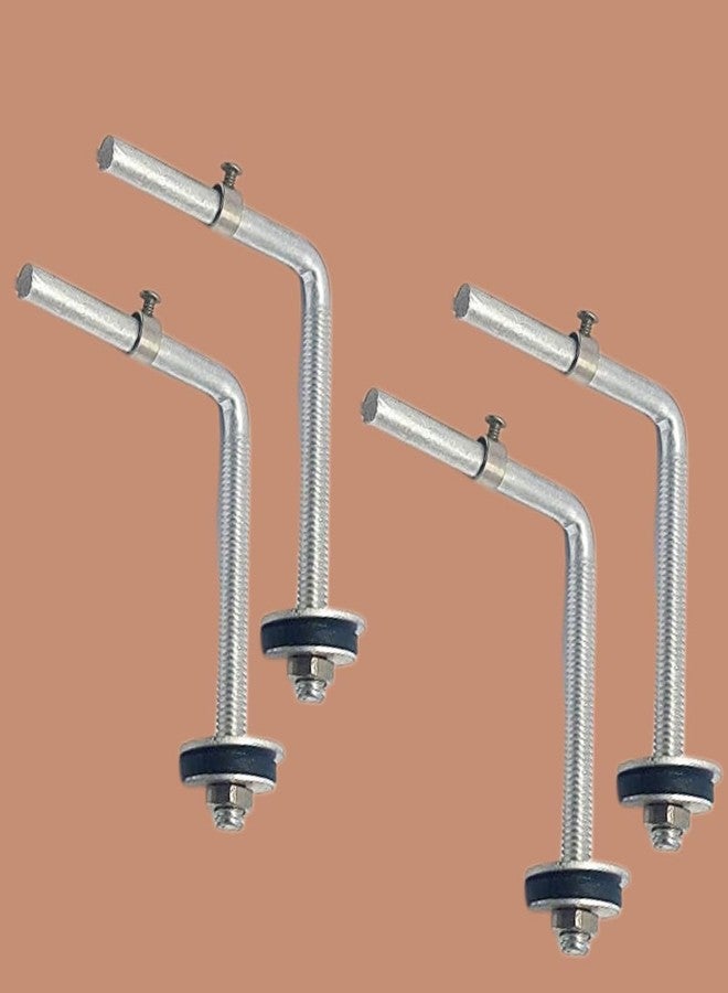 DEEGAA MART Toilet Seat Cover Hinges L Type Clamp, Western Toilet Seat Spare Part Accessories (Steel) Pack of 2 - Image 1
